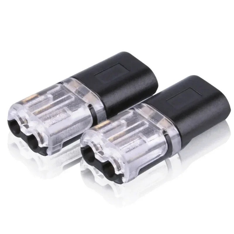 50 pcs Double-Wire Plug-in Connector, Cable Clamp with Locking Buckle, AWG 18-22