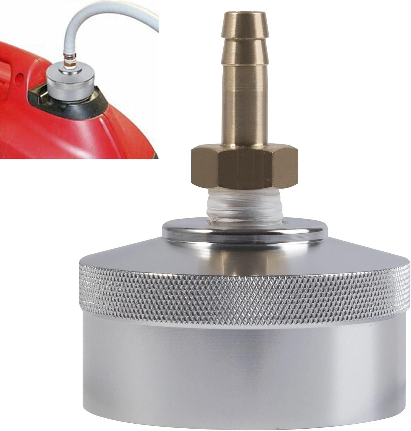 Aluminum Extended Run Fuel Gas Cap w/ Brass Hose For Yamaha EF2000is EF1000is