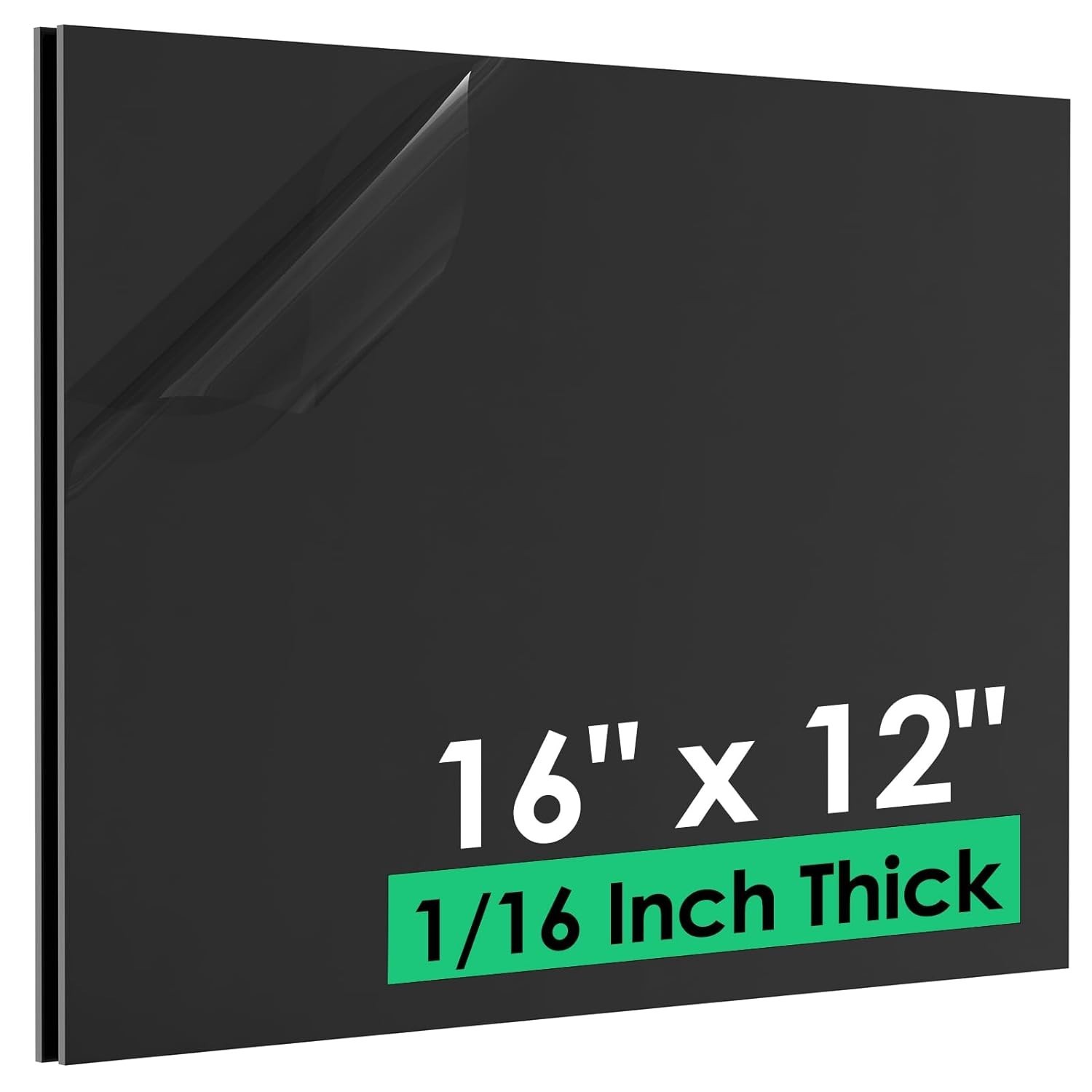 CREGEAR ABS Plastic Sheet 1/16 Inch Thick – 16″ x 12″, 2 Pack Black Plastic⭐️⭐️⭐