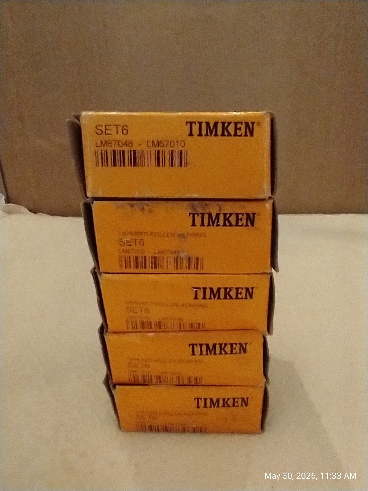 Timken Tapered Roller Bearing Sets #6 , LM67048/LM67010