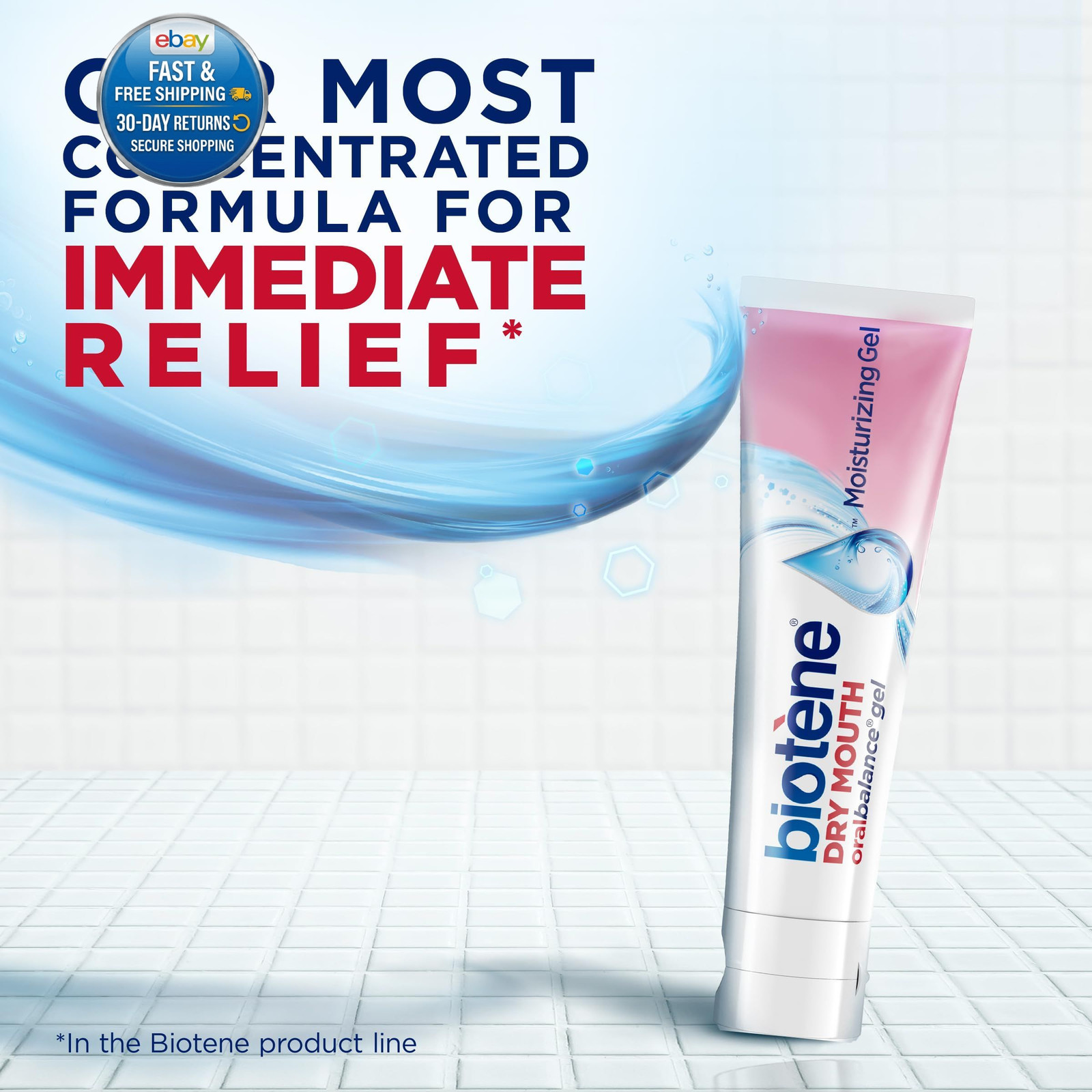 Moisturizing Gel, 1.5 oz | Alcohol-Free Dry Mouth Gel, Flavor-Free, Provides Up
