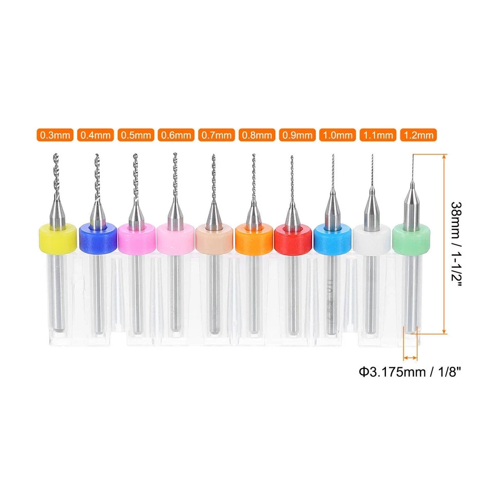 Dental PCB Drill Bit Set Tungsten Carbide Steel Twist Micro CNC Engraving Burs