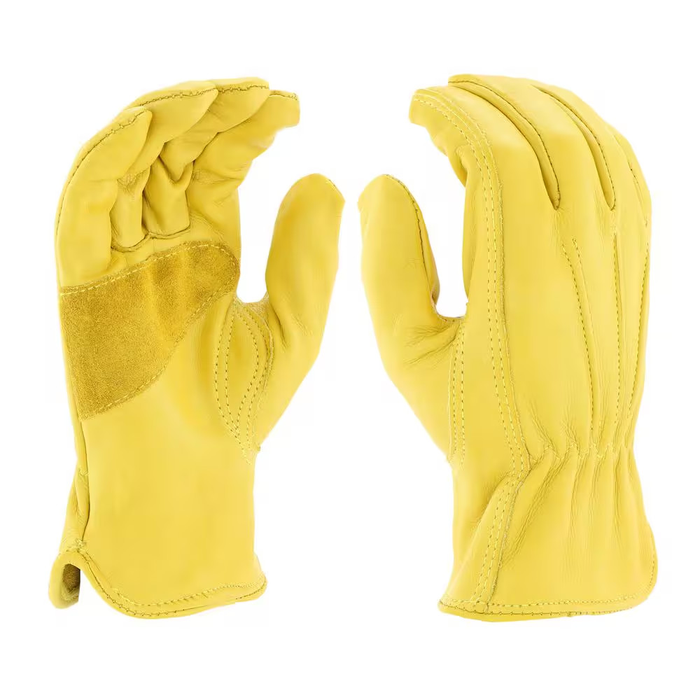 Grain Cowhide Leather Large Work Gloves