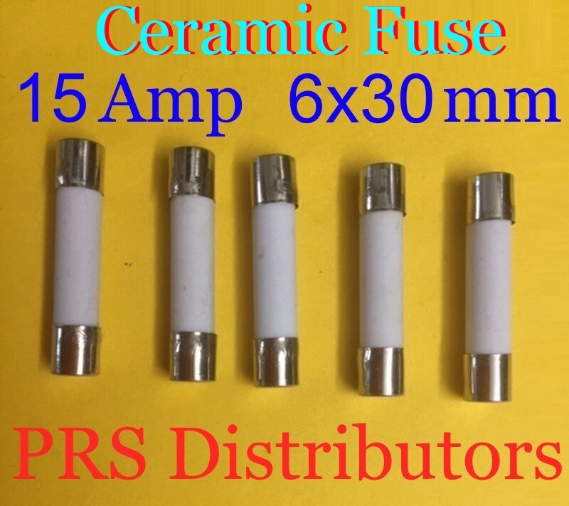 Ceramic Fuse 15A 250V 6X30mm 5 piece USA SELLER