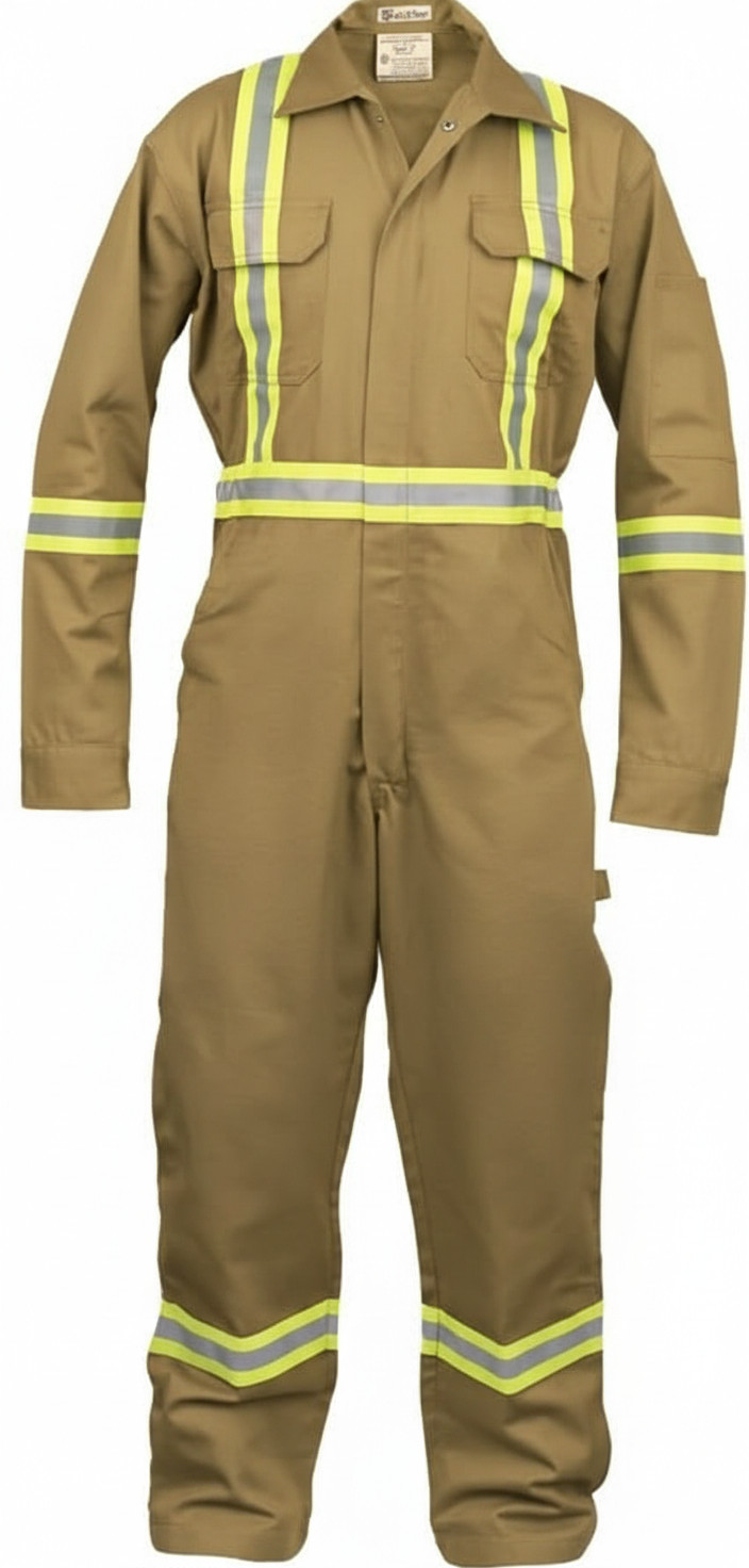 Safety High Visibility Hi Vis Work Coverall with Leg Zipper-Full Sleeve-100%C