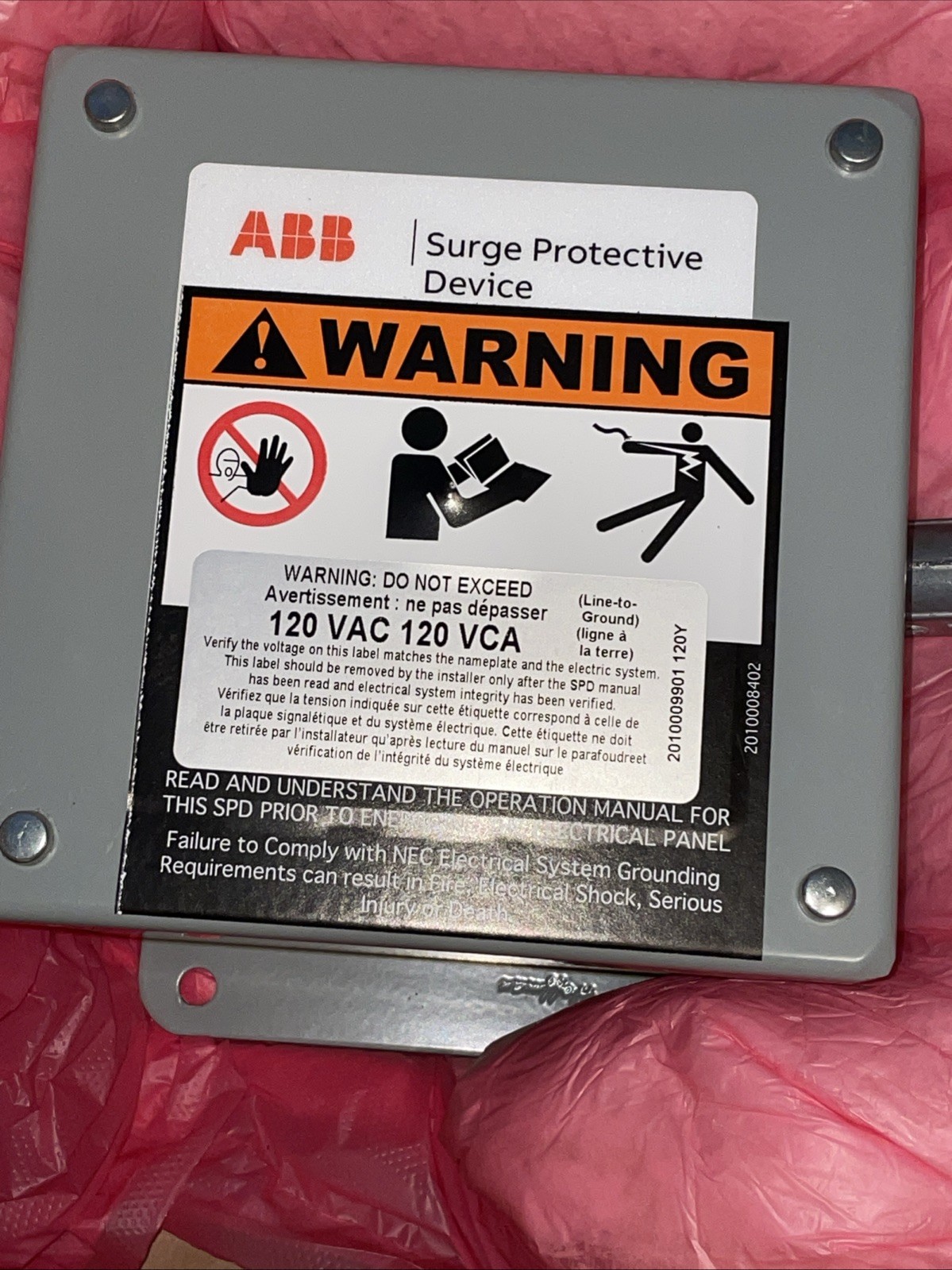 ABB/GE TLE120Y050WM Surge Protective Device Type 2 SPD 120/208V 50kA
