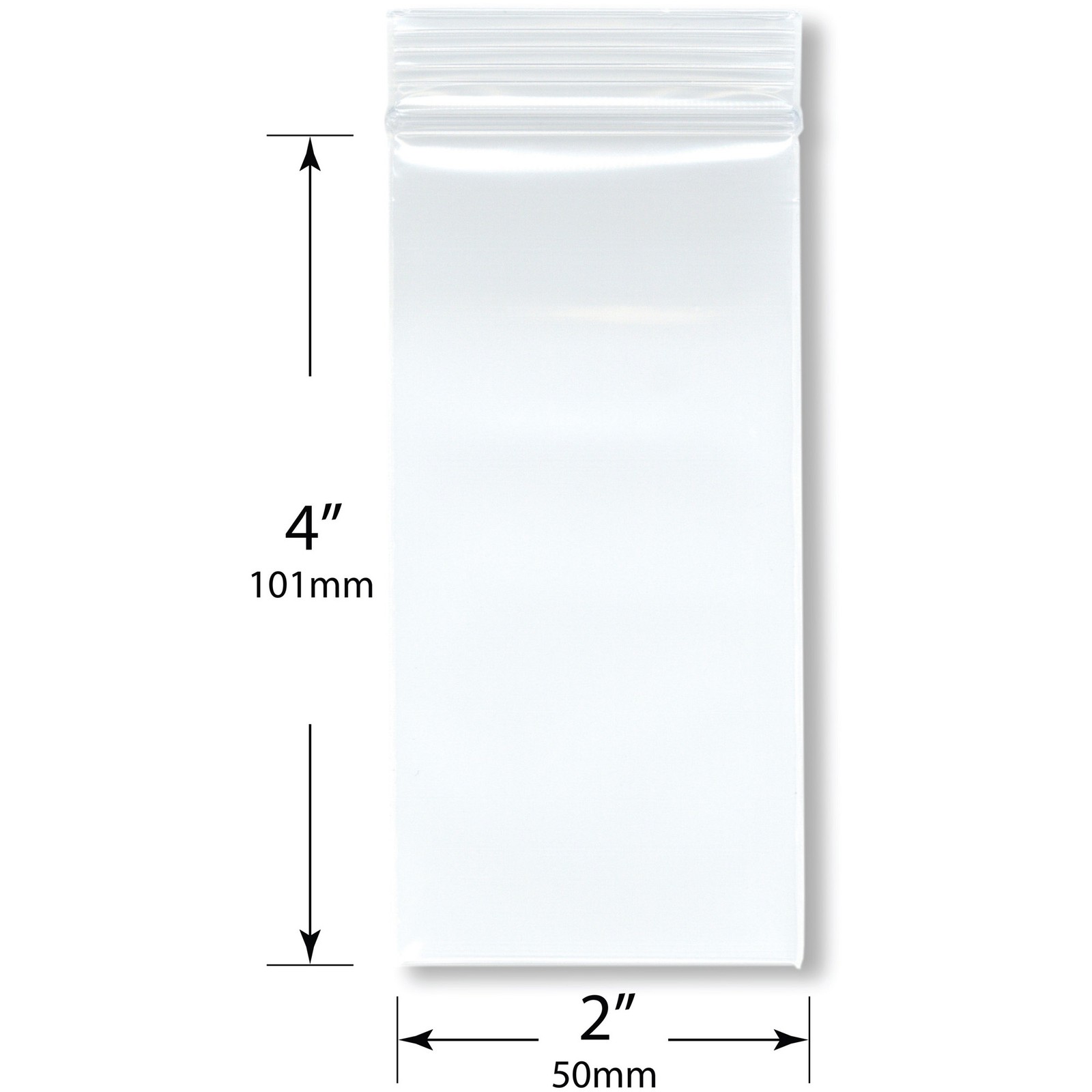 Plymor 2″ x 4″, 4 Mil Heavy Duty Zipper Reclosable Plastic Bags