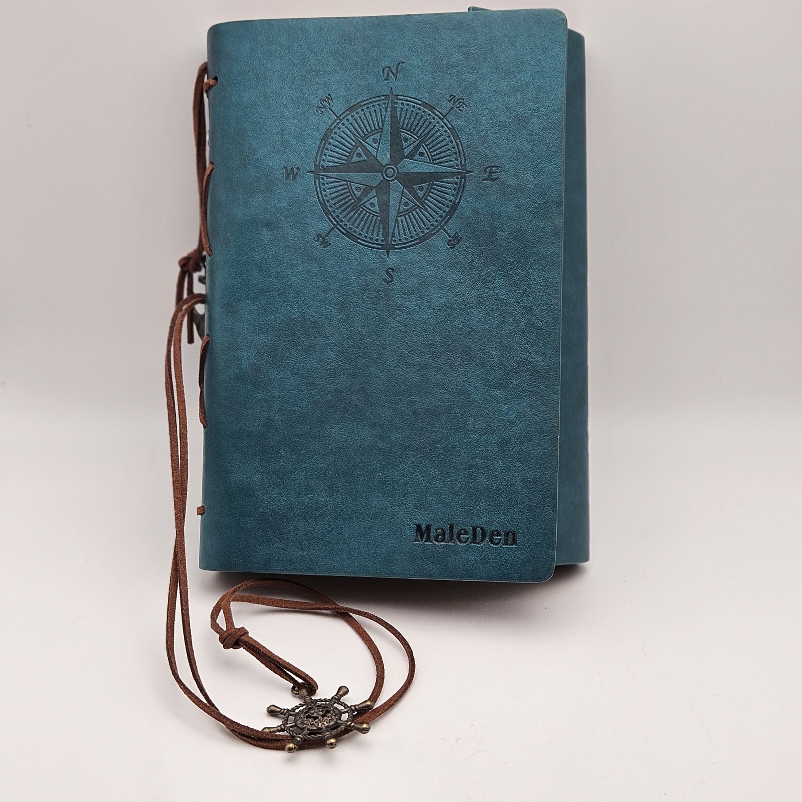 Leather Journal 6 ring Sketchbook Pages w/ 2 New Lined Page Refill Packs