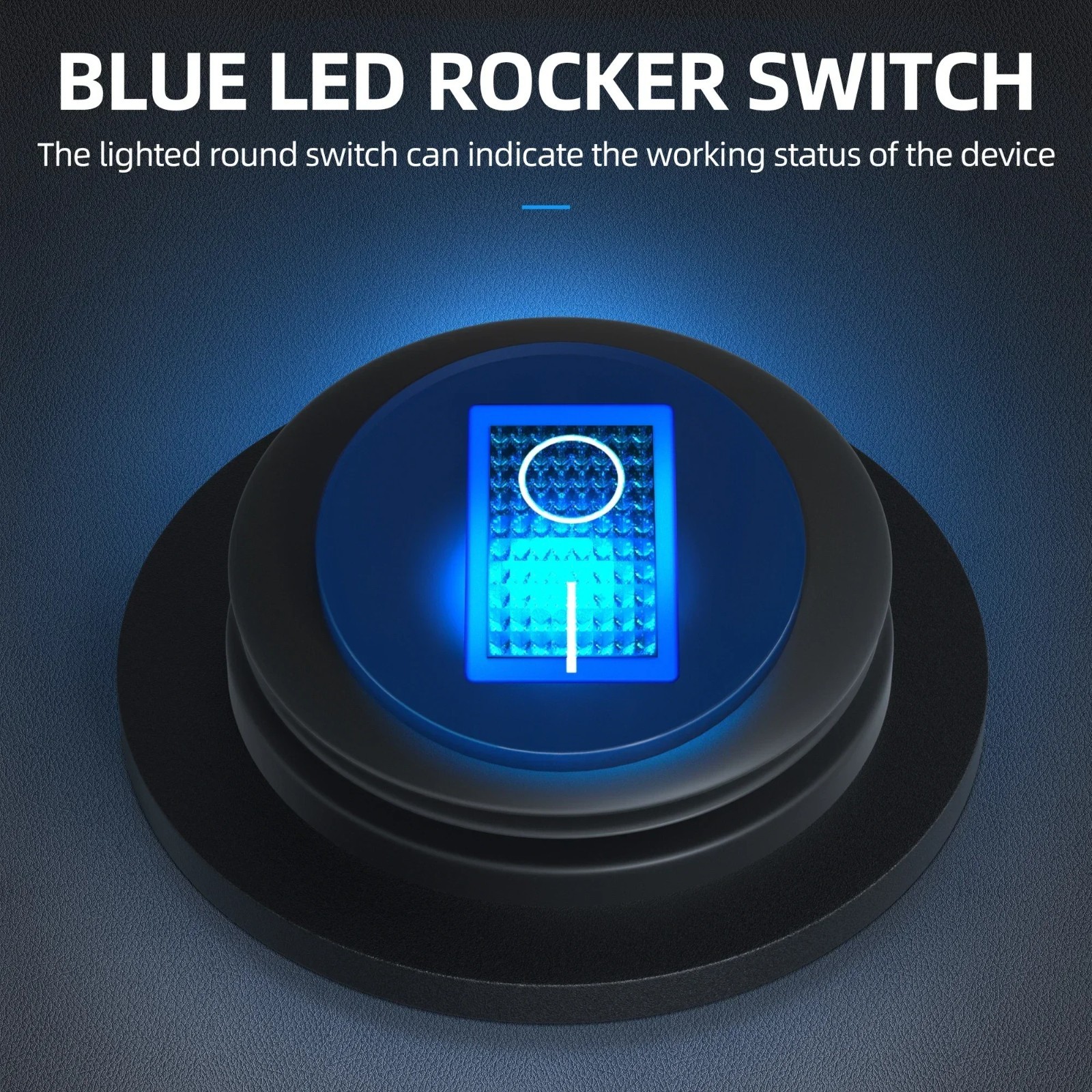 5X Waterproof Blue LED Light 12V Round Toggle Switch Car Auto Boat ON/OFF SPST
