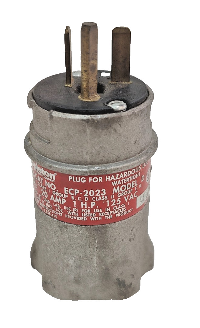 *NEW IN BOX* Appleton ECP2023 Model F Hazardous Location Plug 20A 125VAC