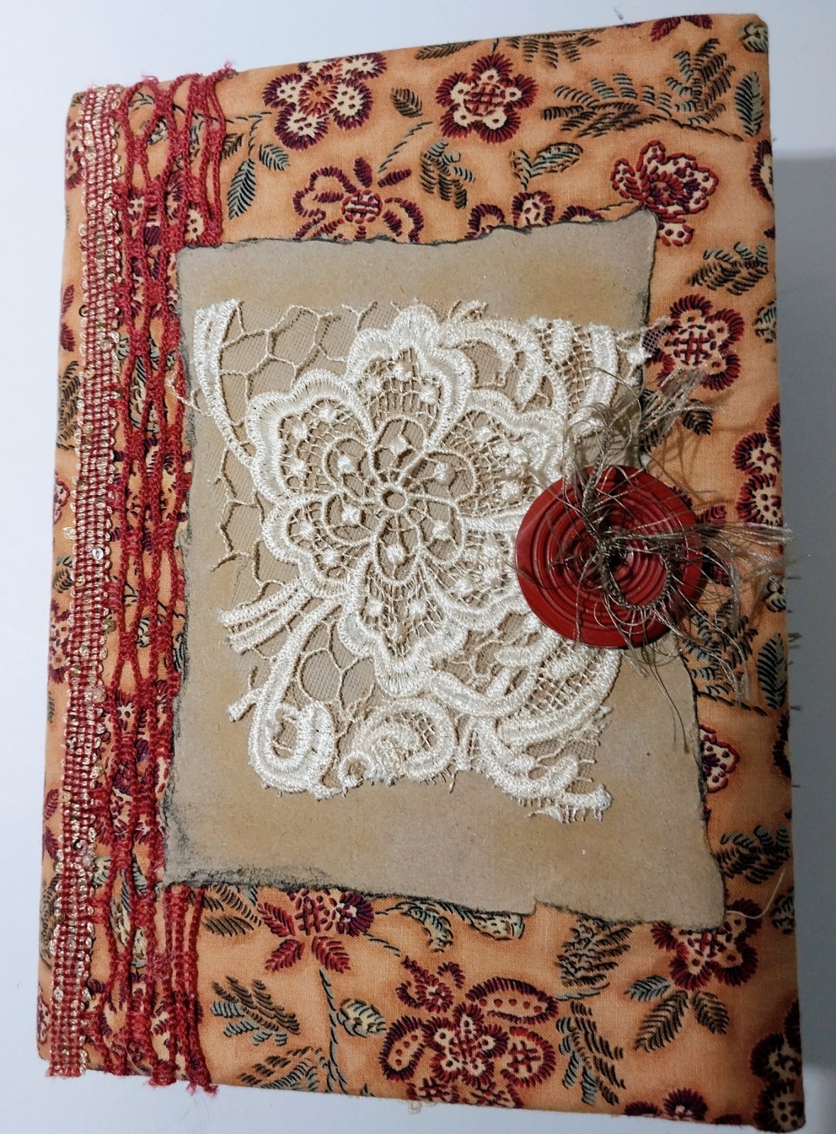 Junk Journal Boho Style Antique Vtg. Ephemera Handmade Book Lg. 9″x6.5″ 116 Pg.