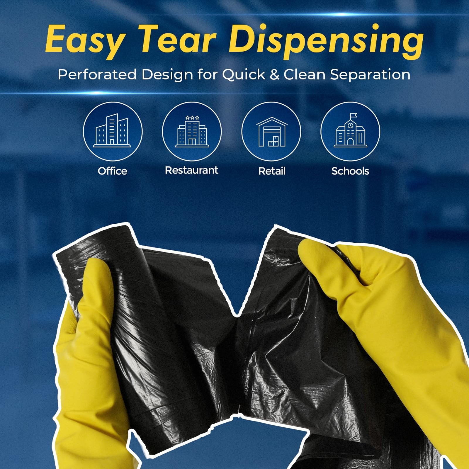 Delxo 30-33 Gallon Trash Bags, 1.2 Mil 1 Count (Pack of 100), Black