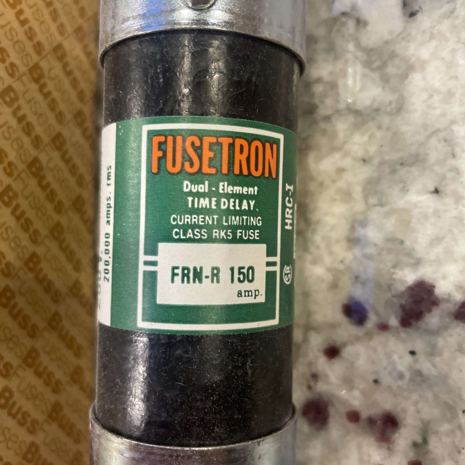 Bussman FRN-R-150 250V Dual Element Current Limiting Time Delay 7 1/8″Long