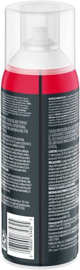 3M Super 77 Multi-Surface Spray Adhesive, 14.1 Oz., Low VOC, Quick Bond, Fast Dr