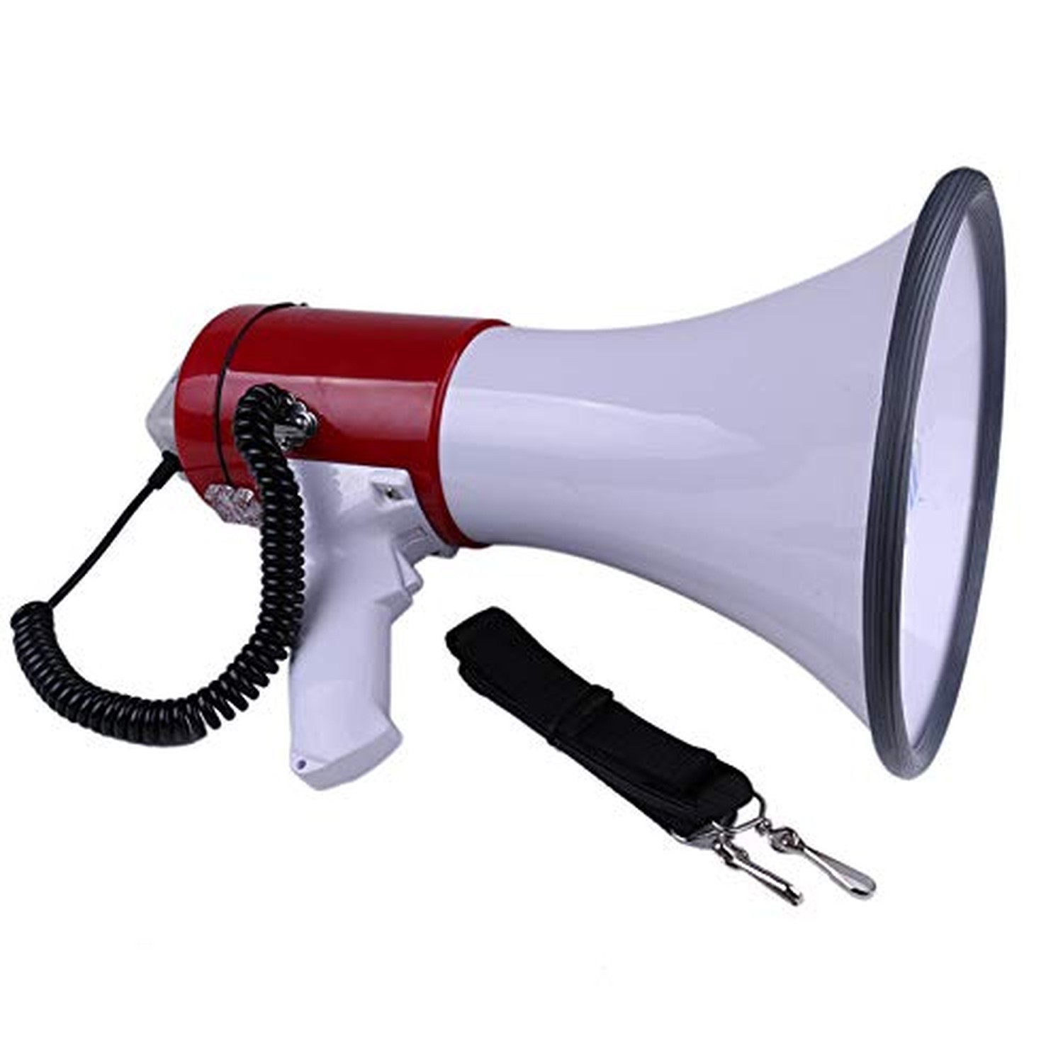 EX ELECTRONIX EXPRESS Rechargeable 50 Watt Loud Megaphone with Siren Bullhorn…