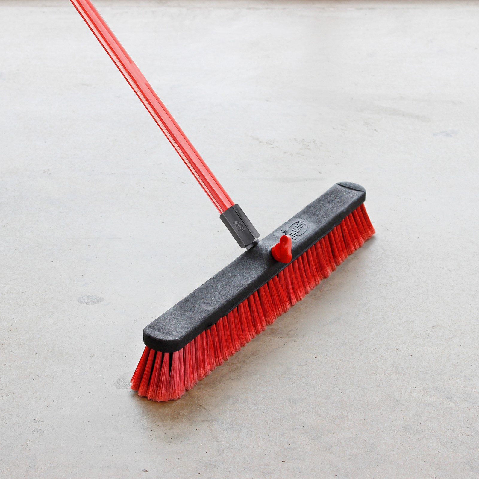 Libman 24in. Multi-Surface Push Broom, 60in.L Handle, Model# 805