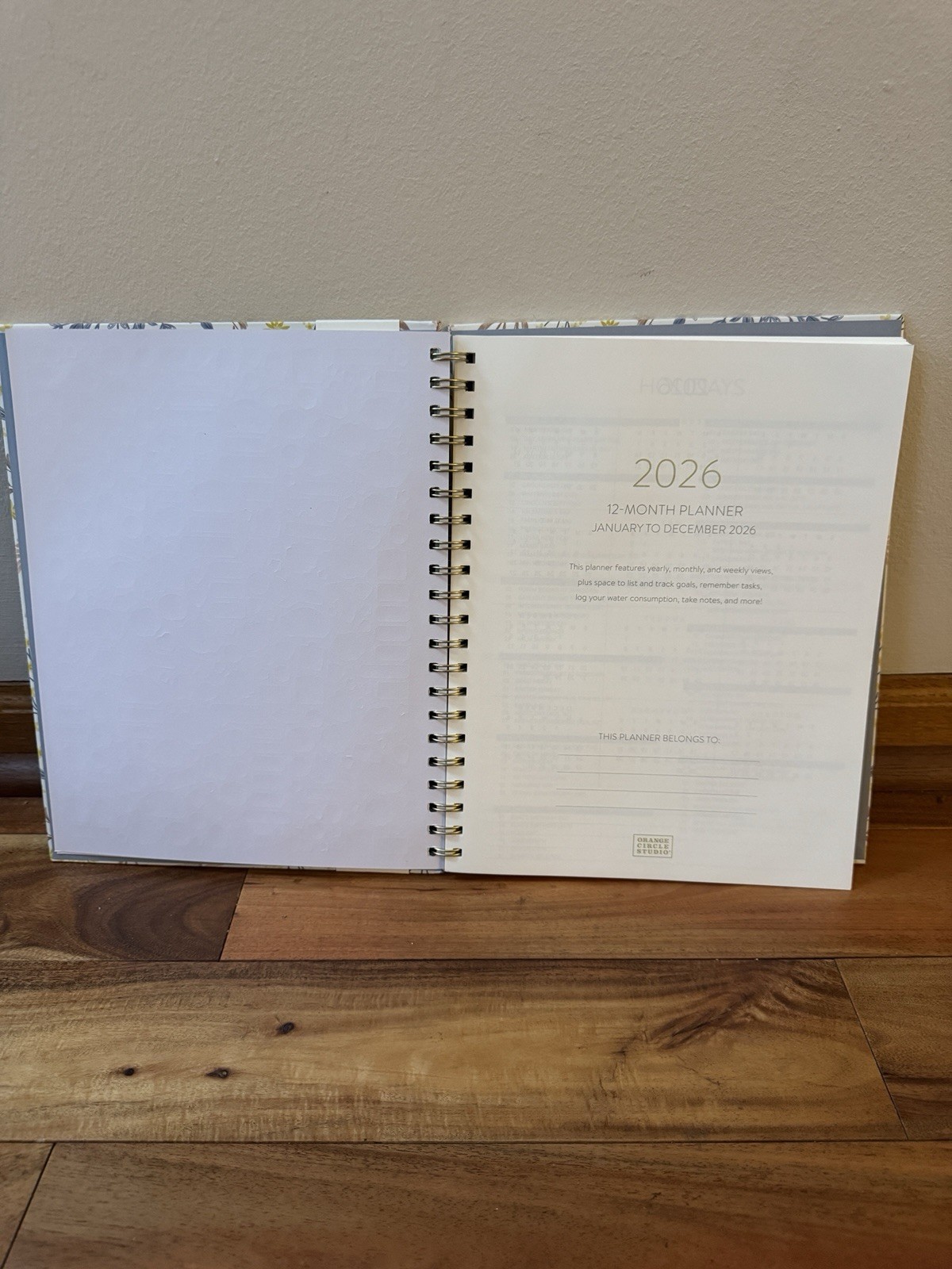2026 Planner Orange Circle Studio Planner 12 Months Planner Jan-Dec 2026 10×8”