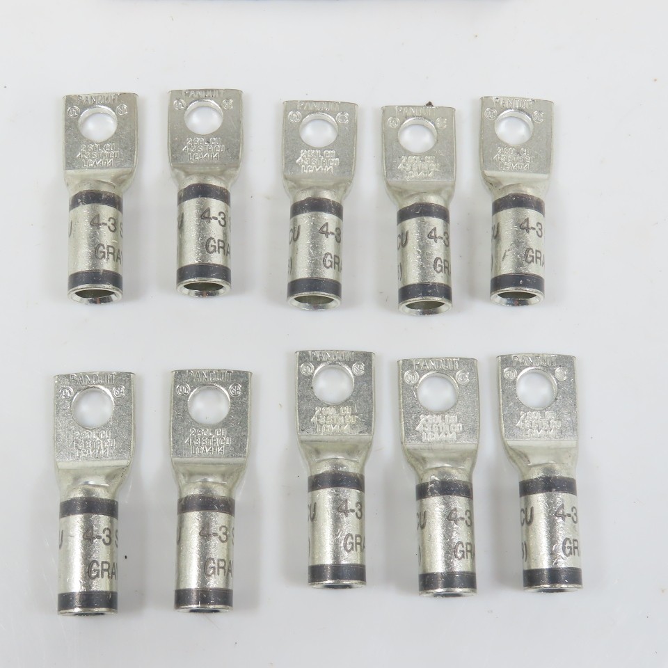 Panduit LCA4-14-L Copper Compression Lug 1-Hole #2AWG SOL #4-#3 AWG STR Lot/10