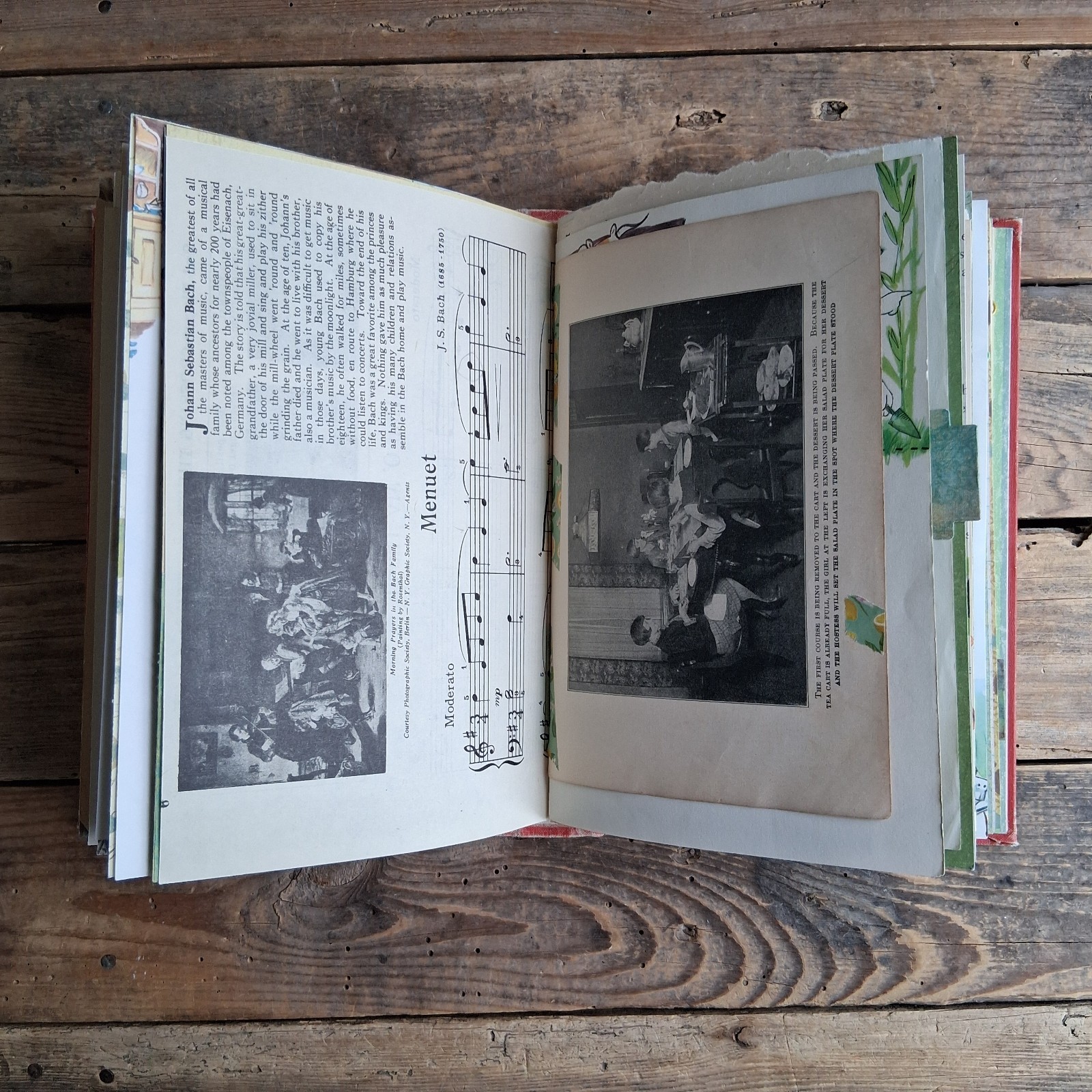 Handmade Junk Journal Vintage Textbook Cover Roads To Everywhere Blank Diary