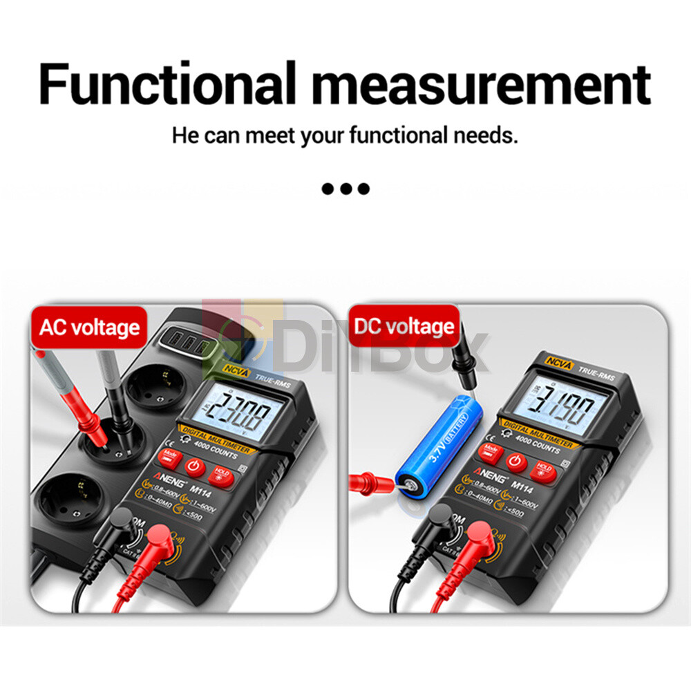 ANENG M114 M115 Automatic Voltmeter AC/DC Ohm NCV Digital Multimeter 4000 Counts