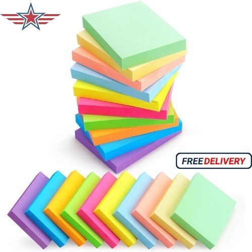 20 Pads Post It Notes 10 Colors 1.5 x 2 Inches Small Post It Notes 100 Sheets