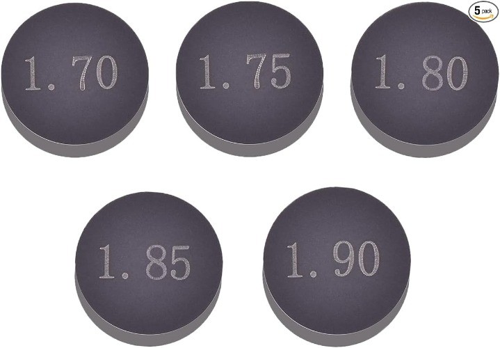 Adjustable Valve Shim Refill Kit – 1.70mm, 1.75mm, 1.80mm, 1.85mm, 1.90mm Sizes