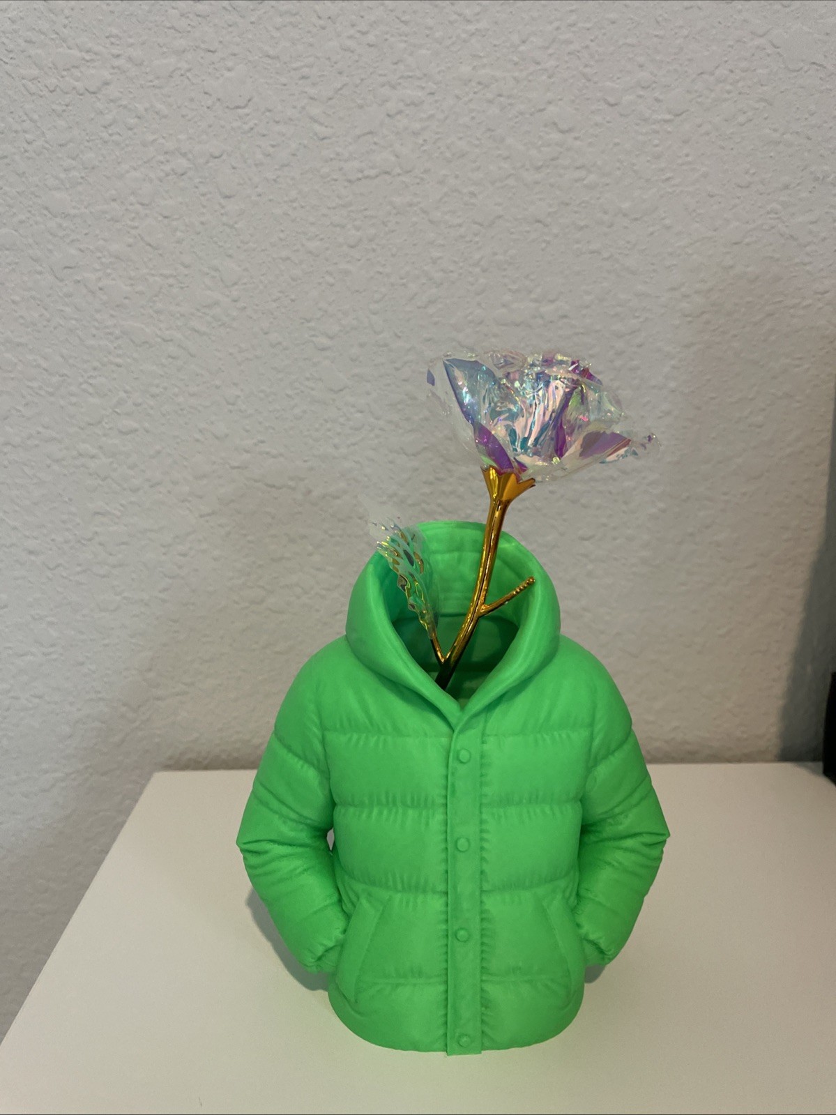 Pen stand, comb, pencil stand, brush stand, green, jacket