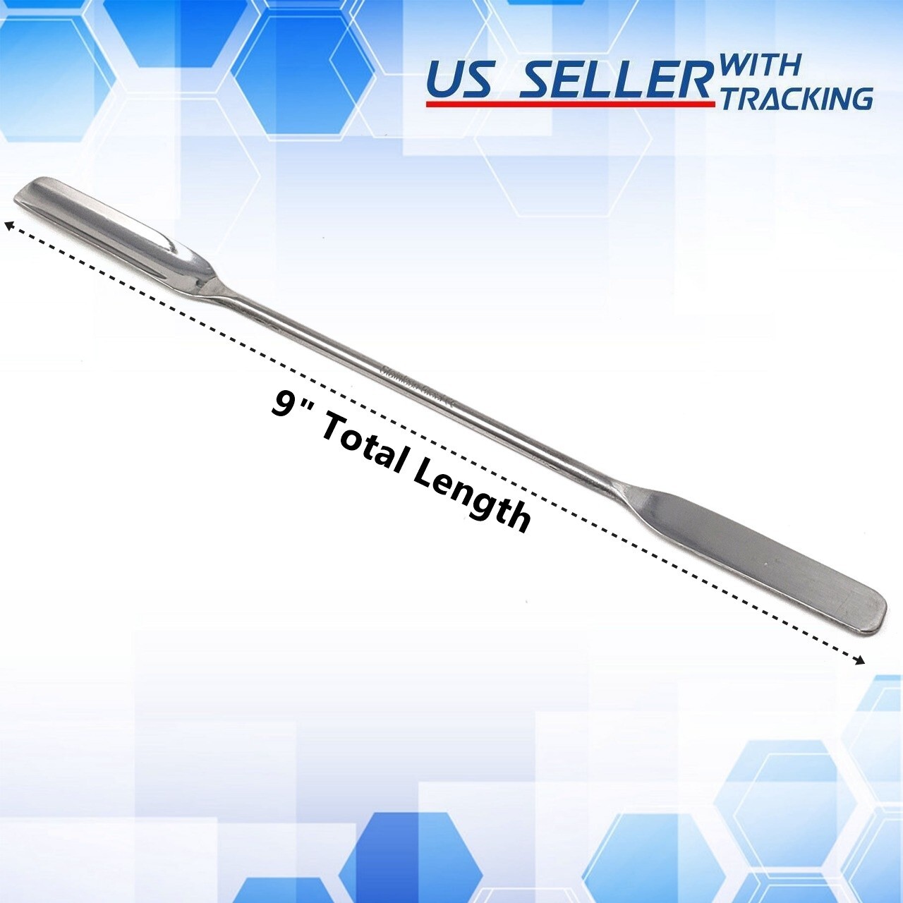 Stainless Steel Lab Spoon Spatula Dental Instruments 9″ Double Ended 6 Pc Set