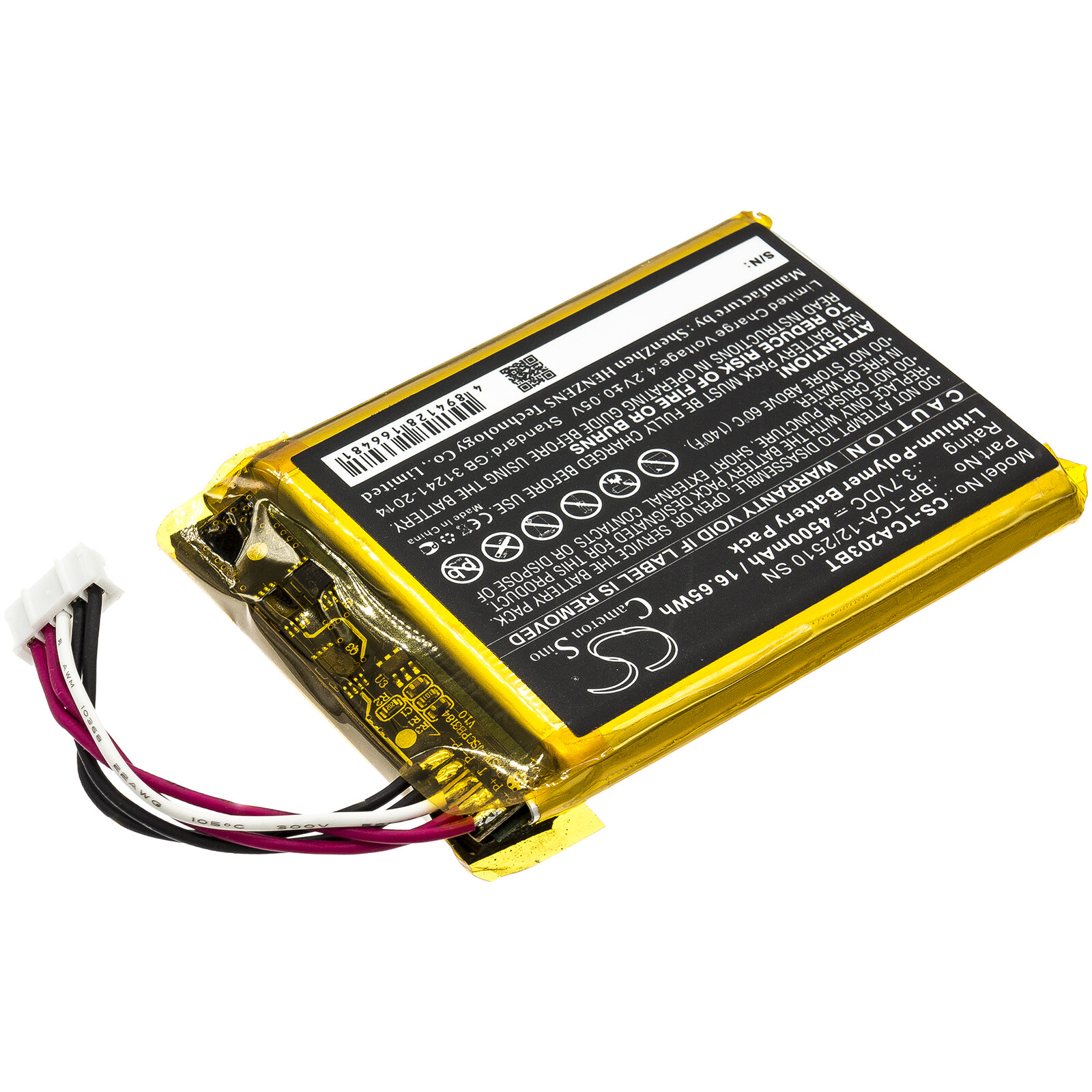 4500mAh Battery For Technicolor TCA203;for Xfinity Home Security Touch Screen