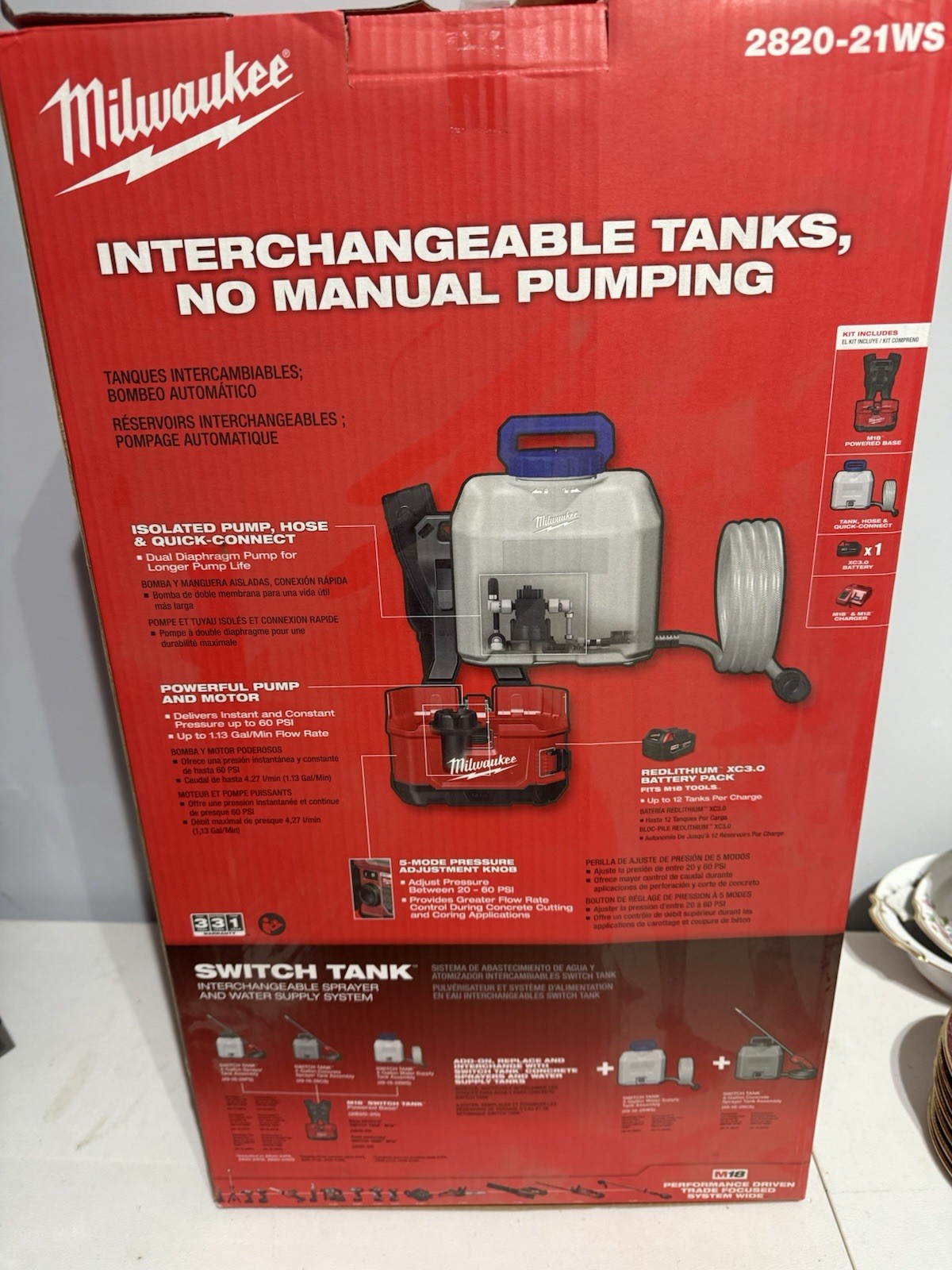 Milwaukee 2820-21WS M18 4-Gallon Backpack Water Supply Kit Battery& Charger