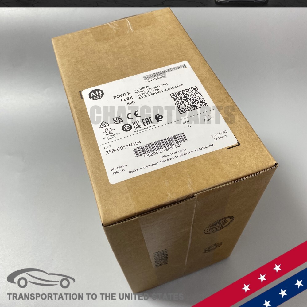 Allen-Bradley 25B-B011N104 Ser A PowerFlex 525 AC Drive 3HP 2023 New TX STOCK