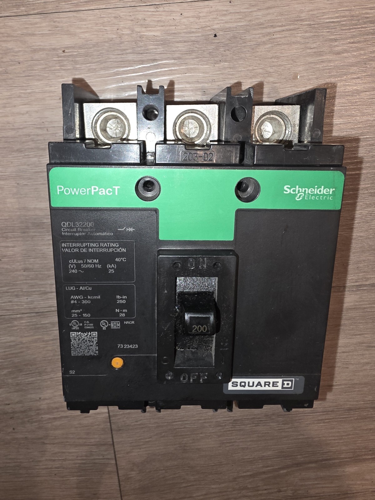 Square D QDL32200 200A 240V 3P