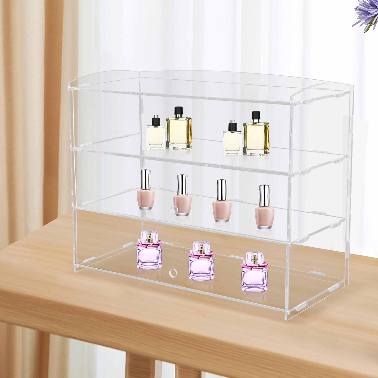 3-Tier Clear Acrylic Display Case 18.7 × 8.5 × 14.8 in For Funko Pop
