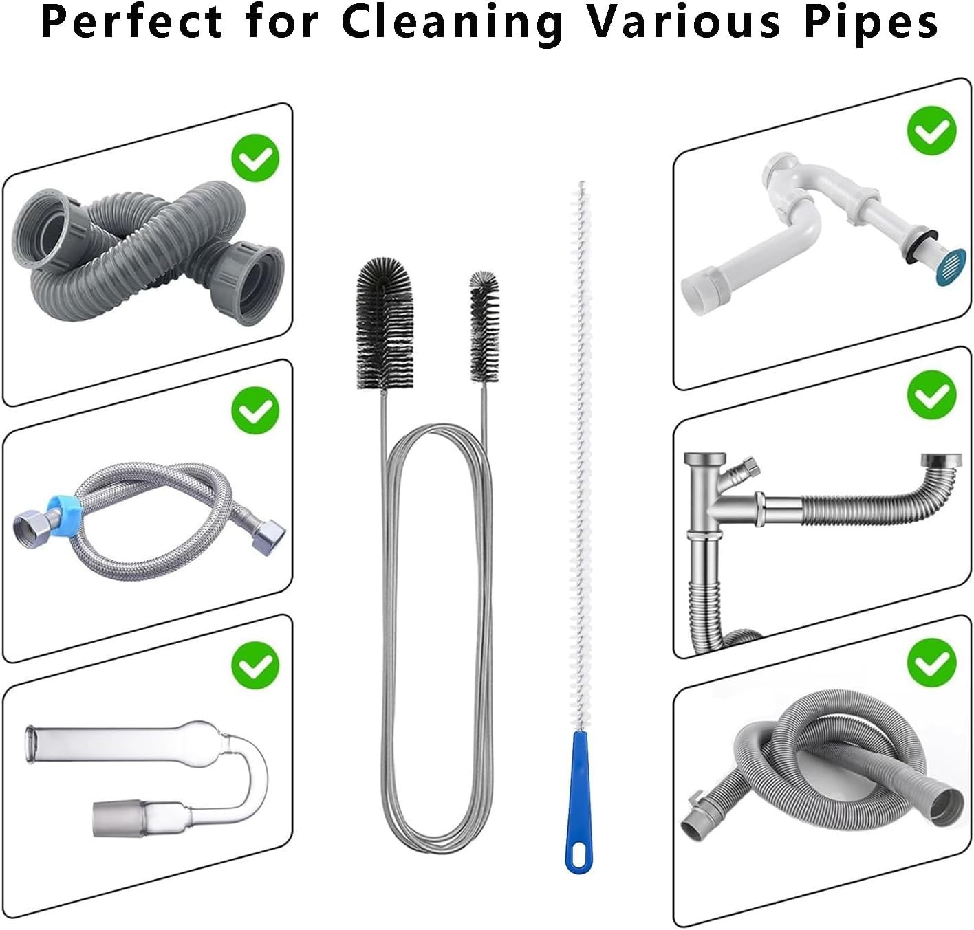 Double-Ended Flexible Drain Brush and Sink Unblocker – Rust Resistant & Durable