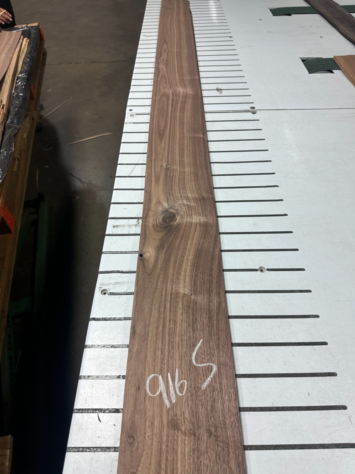 Walnut Raw Wood Veneer 2 sheets 110» x 6» 916S