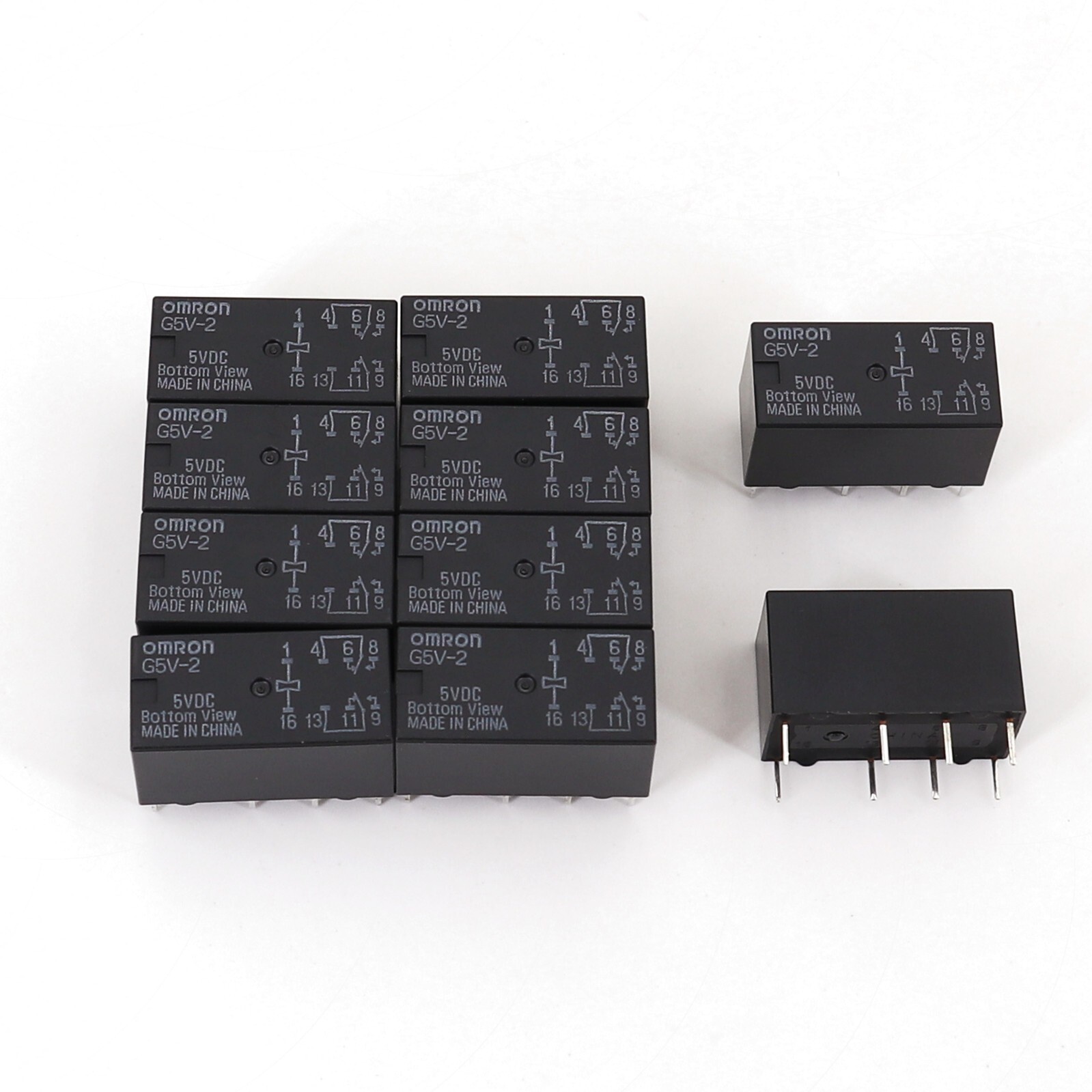 10Pcs Omron G5V-2 DC5V DPDT 8Pin PCB Mount Low-cost Signal Relay