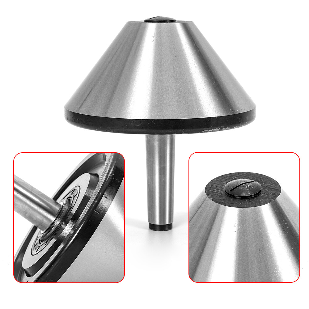 6in MT3 Bull Nose Live Center Morse Taper #3 150mm (5-29/32) 75° Triple Bearing