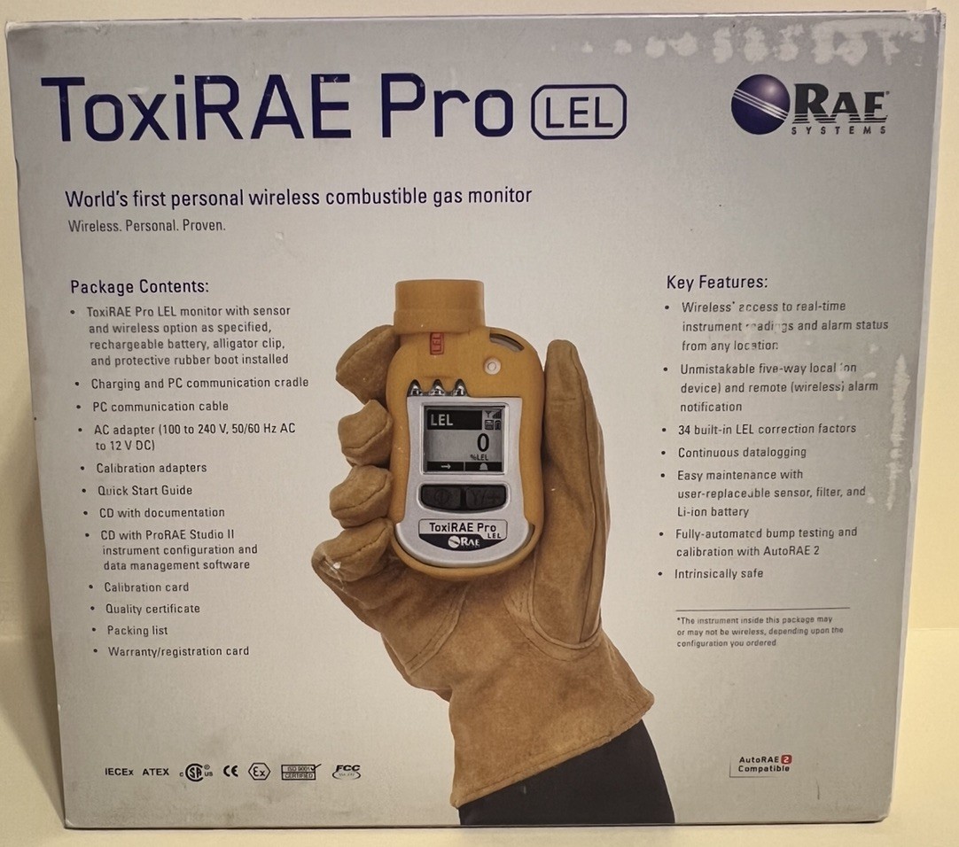 RAE Systems ToxiRAE Pro LEL Personal Combustible Gas Detector QC Passed