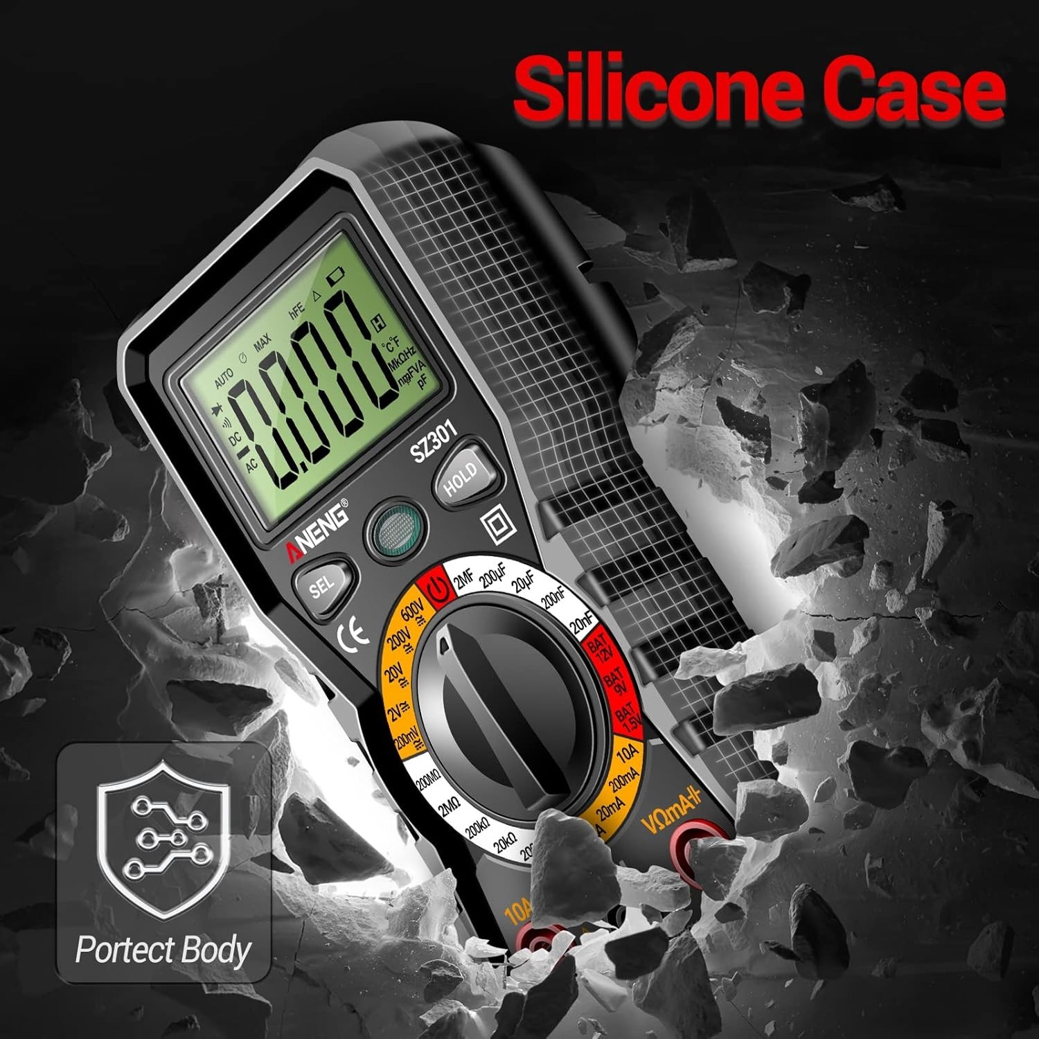 Multifunctional Digital Multimeter with Case – Safe Electrical Testing Solution