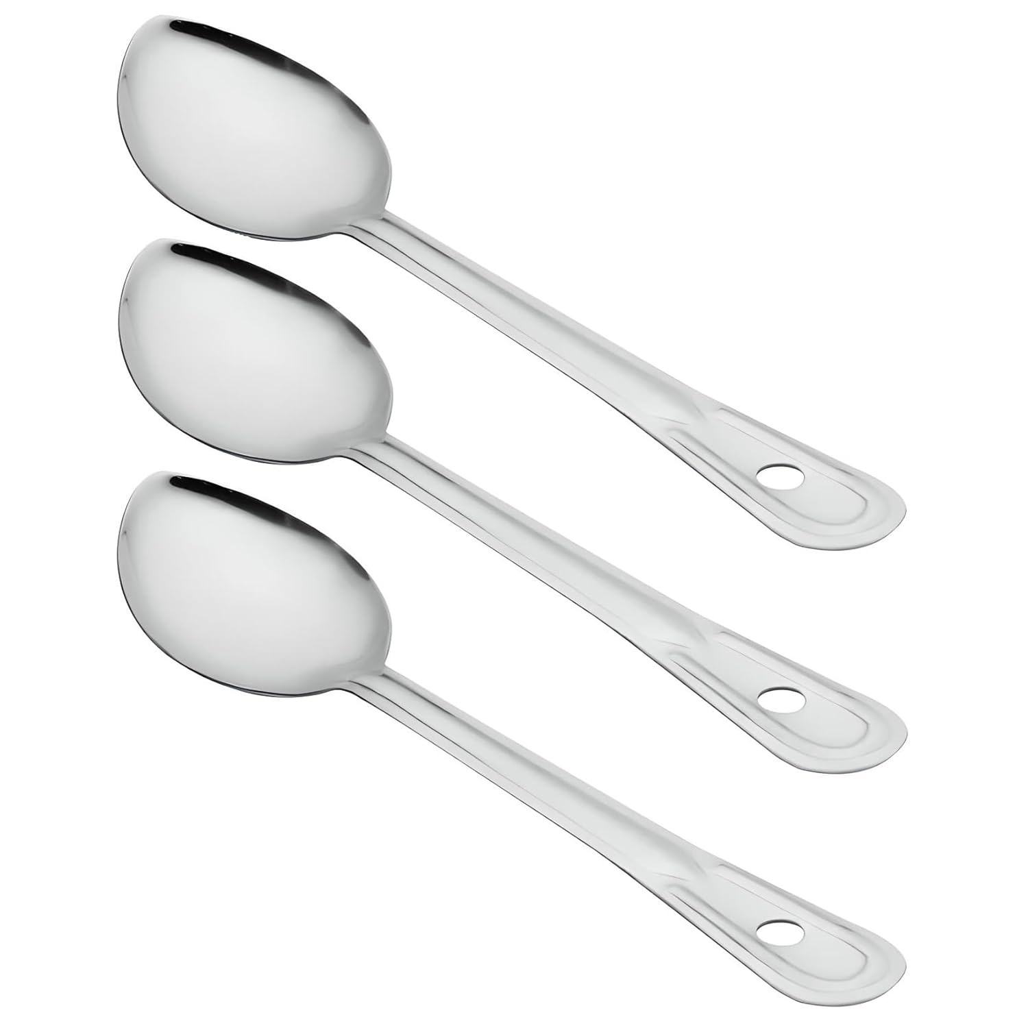 OCS Parts 3-Pack 11″ Stainless Basting and Cooking Spoons | Dishwasher Safe