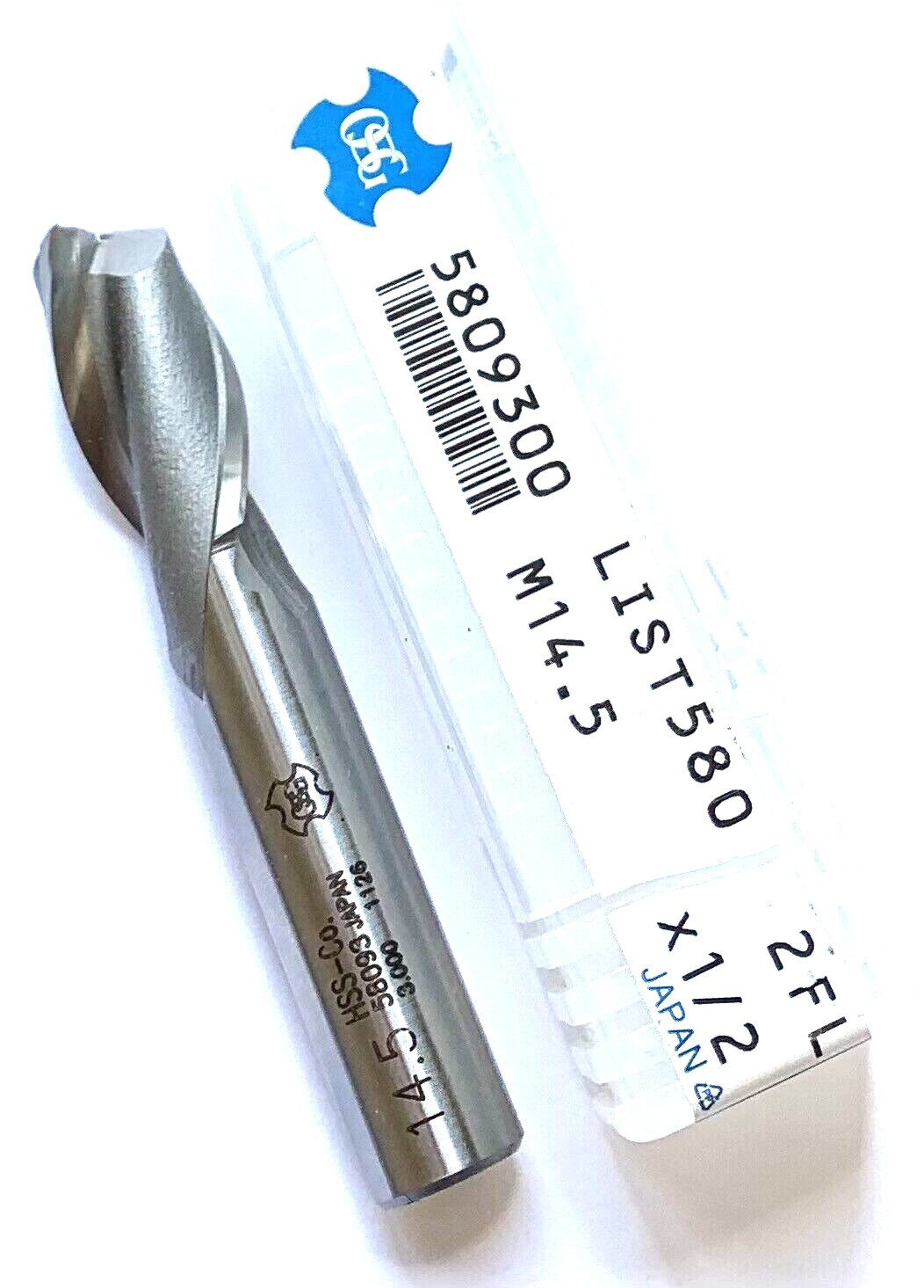 14.50mm 2 FLUTE SINGLE END COBALT END MILL – M14.5 x 1/2″ – OSG 5809300