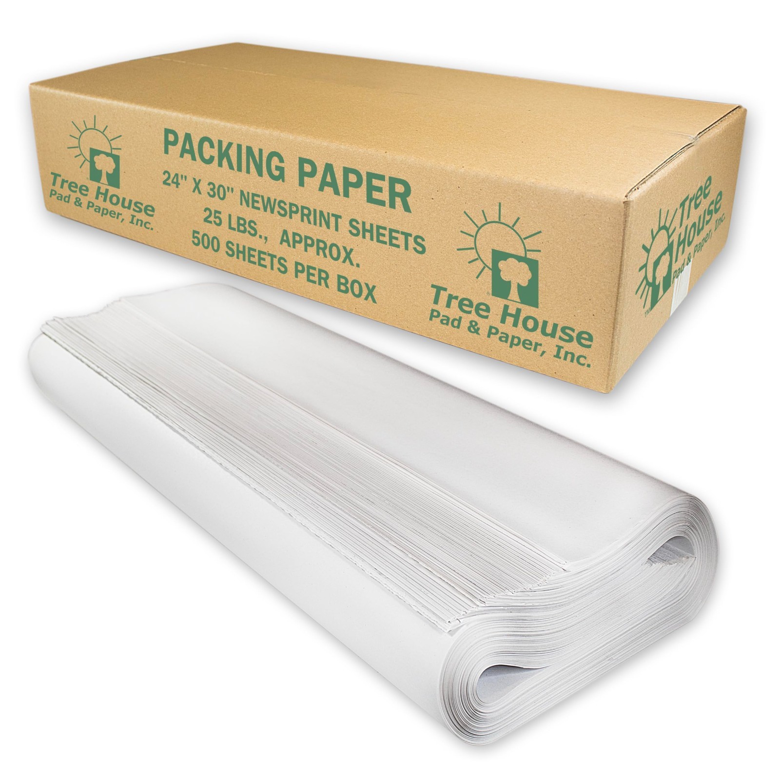 Packing Paper for Moving – 500 Sheets, 24″x30″ Newsprint – Recyclable, Heavy-Dut