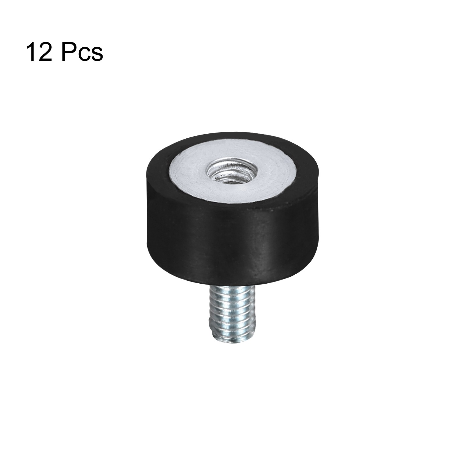 12pcs Rubber Mounts M4 Male Female Vibration Isolator Shock Absorber D15mmxH10mm