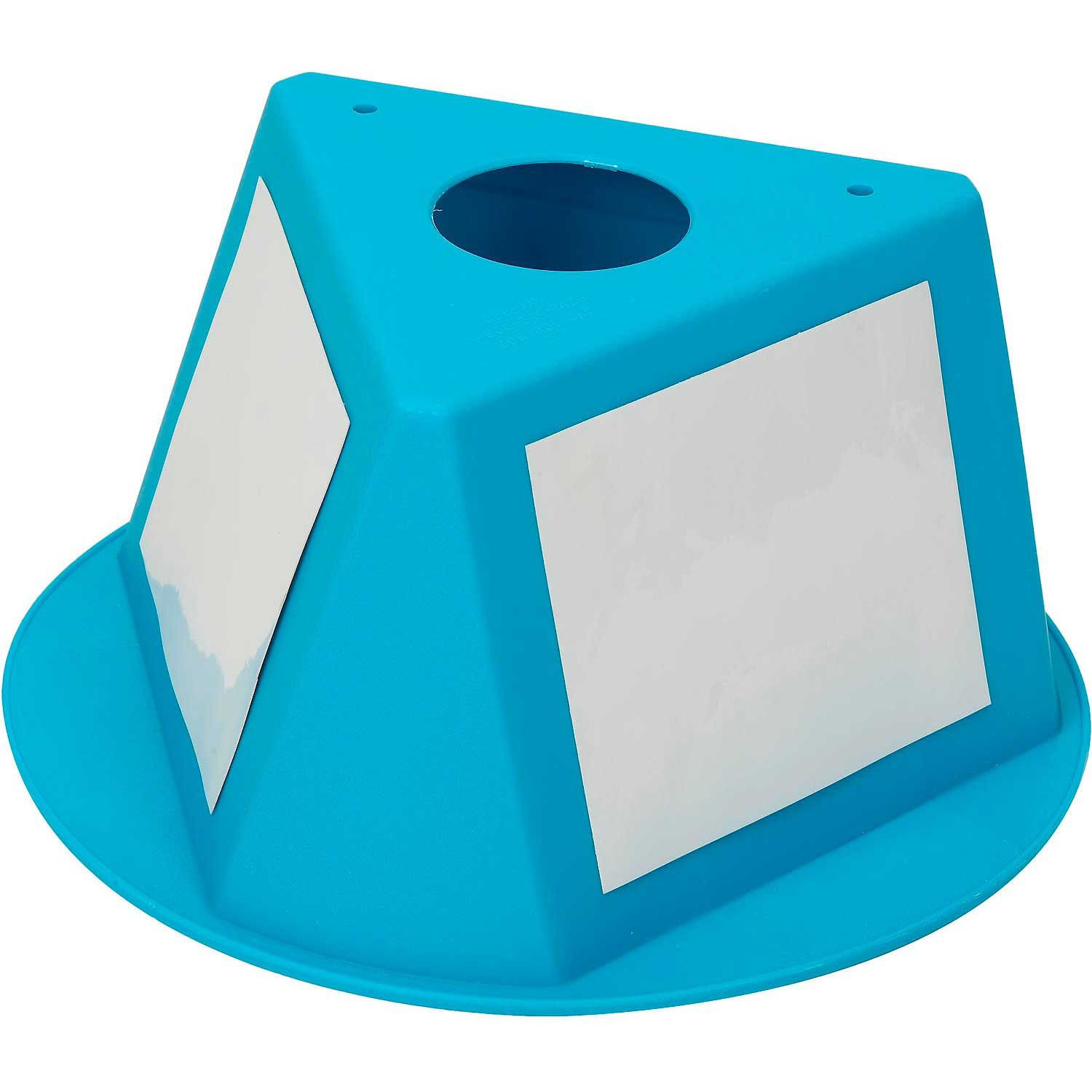 Inventory Control Cone W/ Dry Erase Decals 10″L x 10″W x 5″H Turquoise Lot of 5