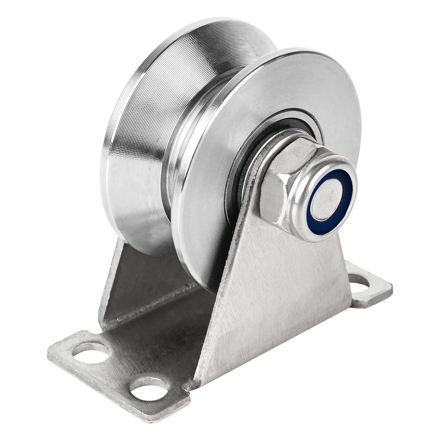 2.36» 304 Stainless Steel V Groove Pulley Rope Cable Wire Pulley w/ Holes
