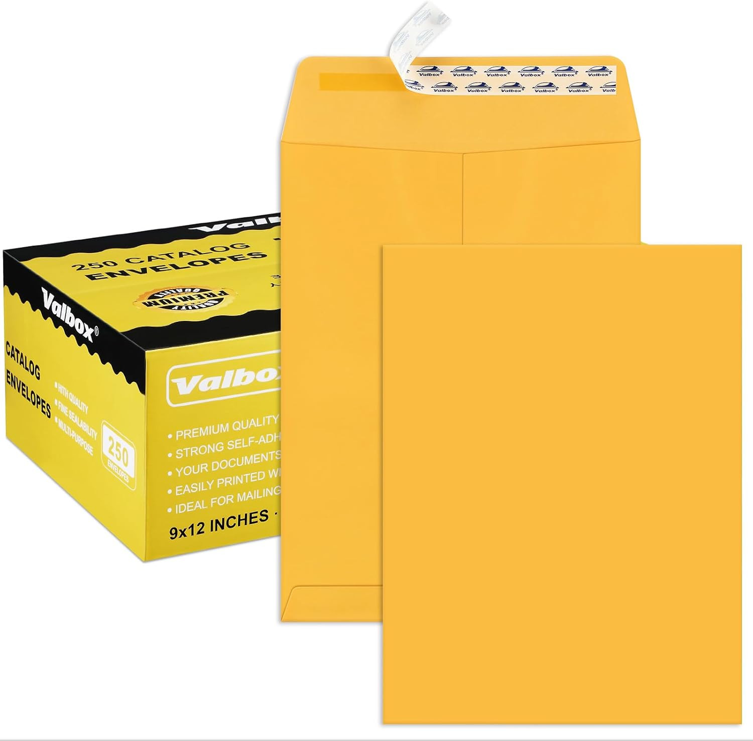 250 Count Self-Seal Brown Kraft Security Envelopes 6×9 Inches