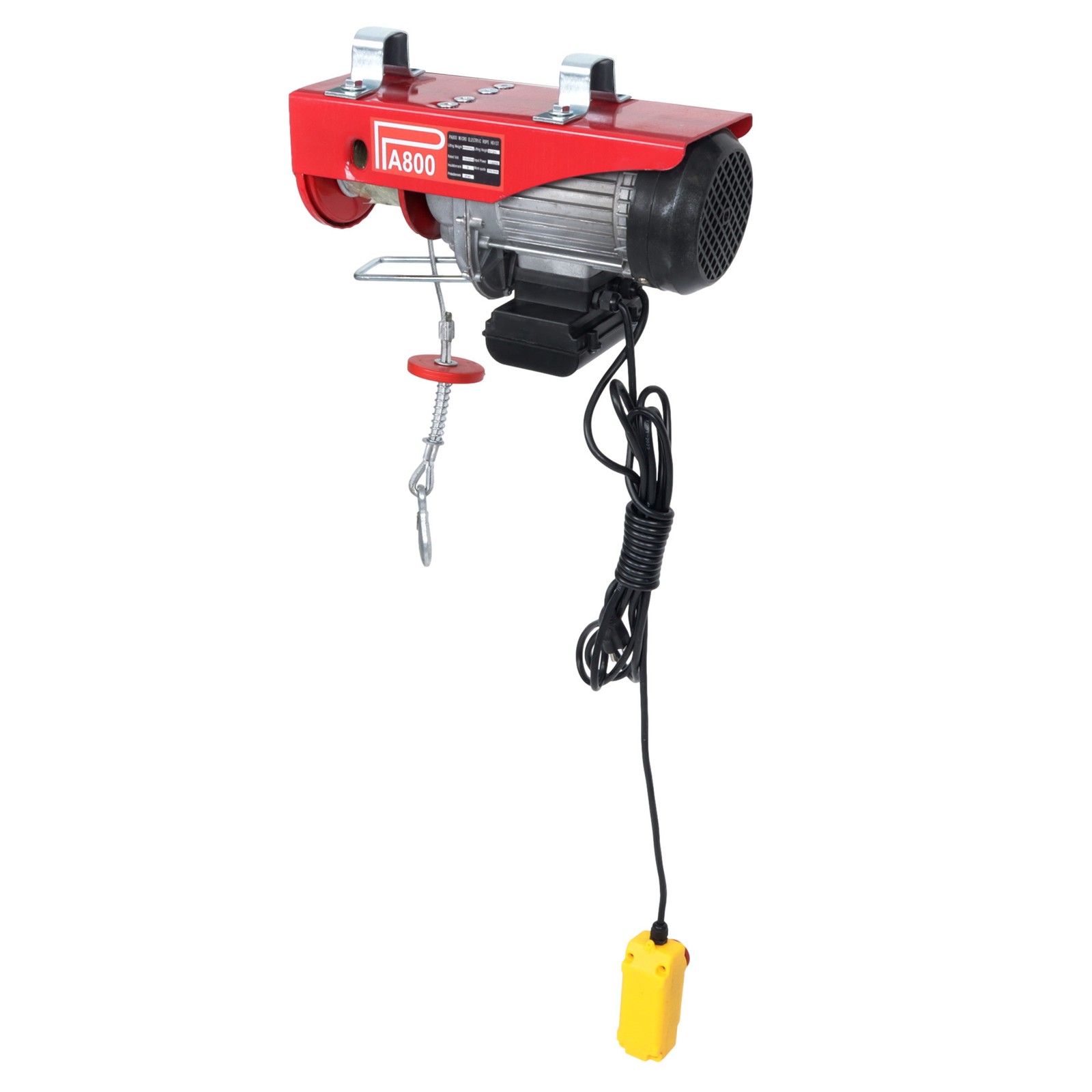 Electric Hoist 1760lbs Winch Crane 1350W Overhead Lift with Wired Remote Control