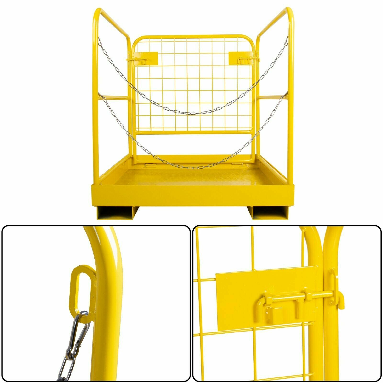 Heavy Duty Forklift Safety Cage Work Platform Basket 36″x36″ 1200lbs for Aerial