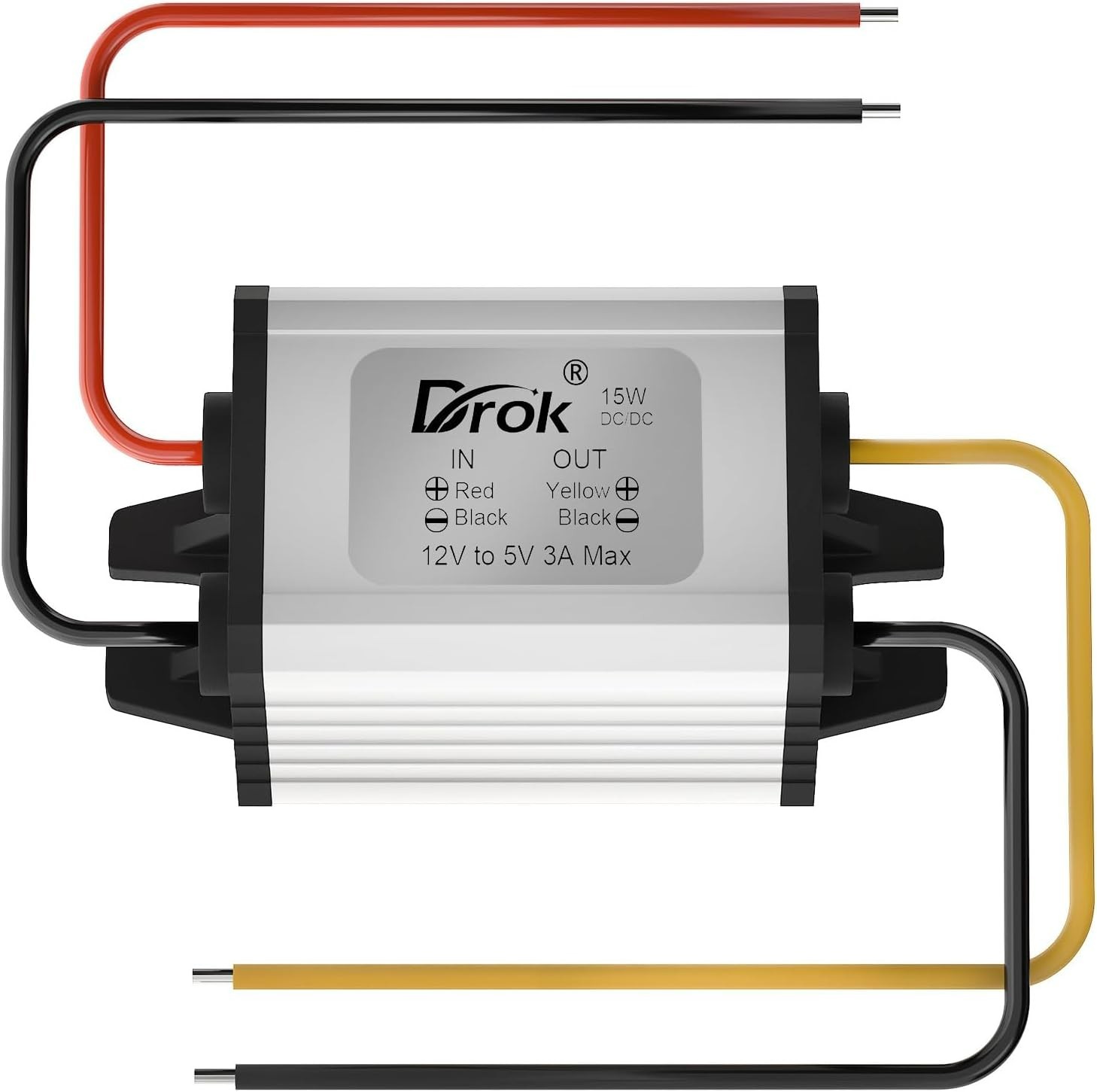 12V to 5V Converter – Waterproof DC to DC Buck Converter 8-35V to 5V 3A 15W V…