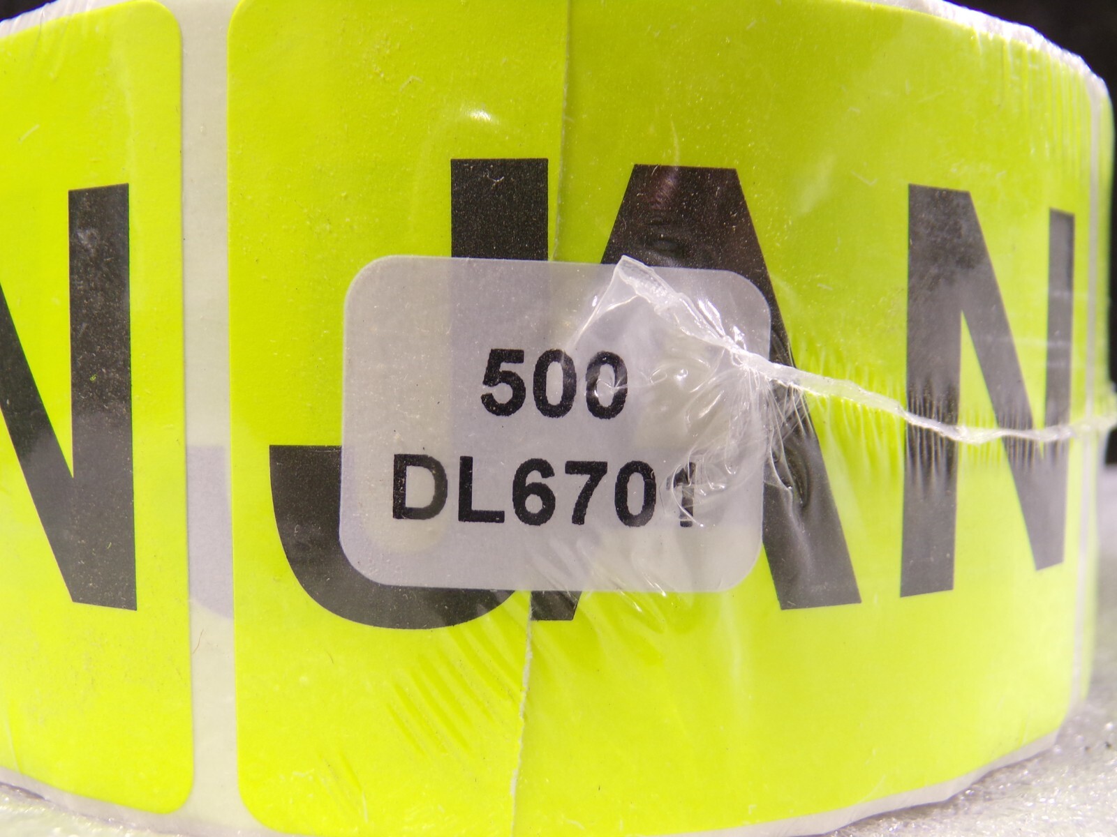 Tape Logic Months of the Year Labels, «JAN», 2″ x 3″, Yellow, 500/Roll (G)